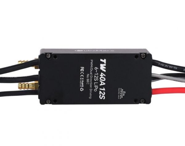 CubeMars TW-40A-12S Unterwasser-ESC (2 Stück/Set) – IP67, 6-12S