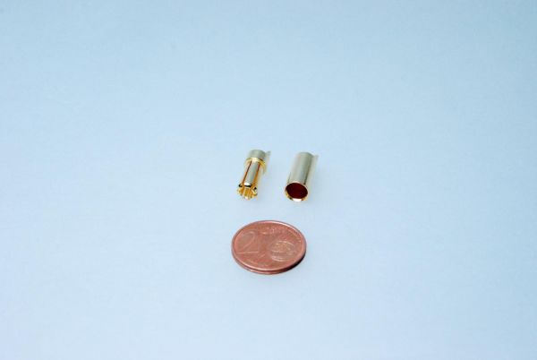 1x Paar 5,5mm Goldstecker für Turnigy Zippy LiPo 100A+