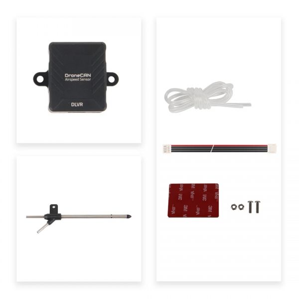 Holybro High Precision DroneCAN Airspeed Sensor - DLVR w/ PT40 Pitot Tube 19013