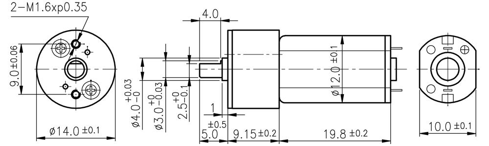 6V - 24V DC Getriebemotor 35mm Getriebe Bürstenmotor Hohe Drehmoment, Hersteller von Mikromotoren für medizinische Geräte