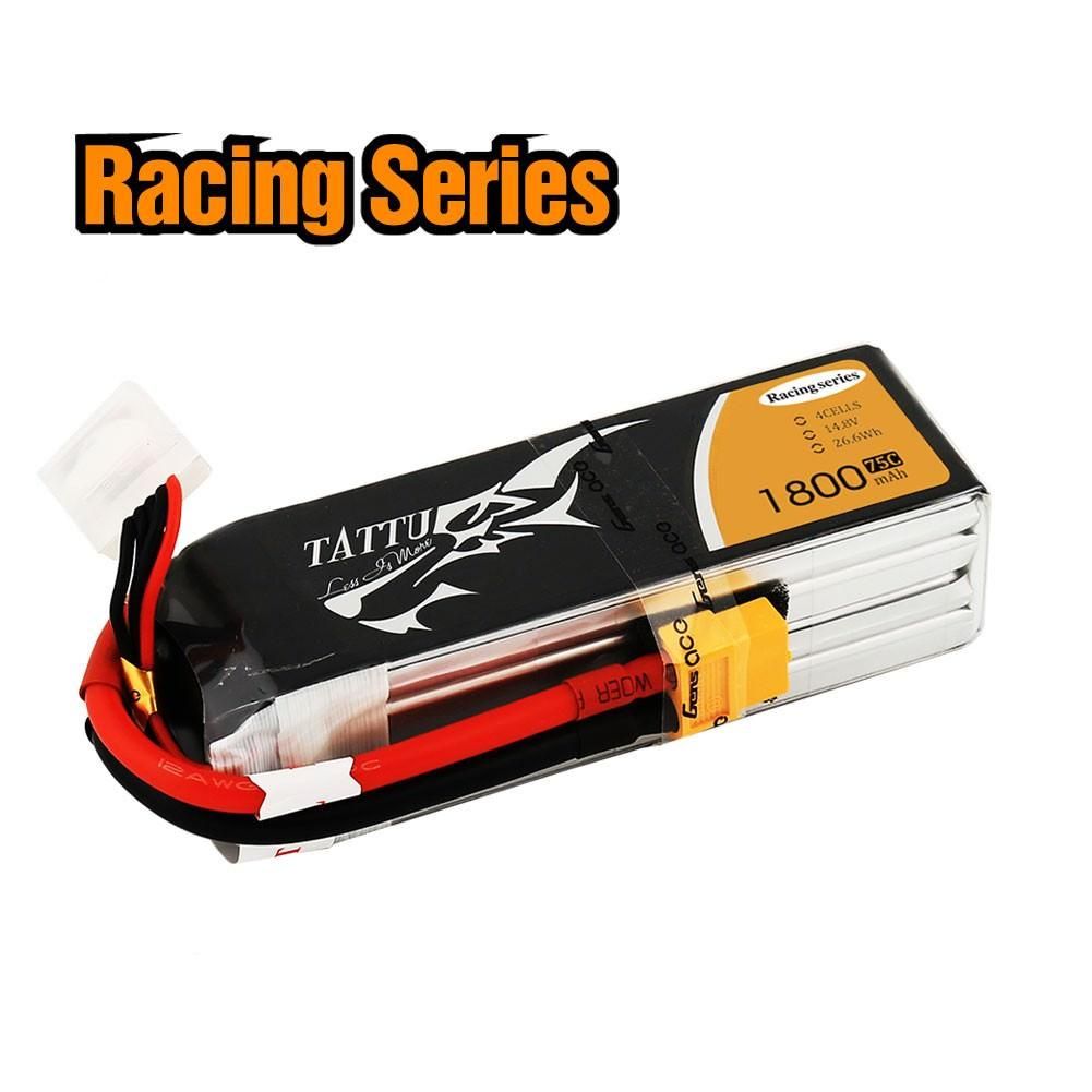 Gens Ace TATTU LiPo Akku Pack 4S 1800mAh 14,8V 75C 150C FPV Racing Series