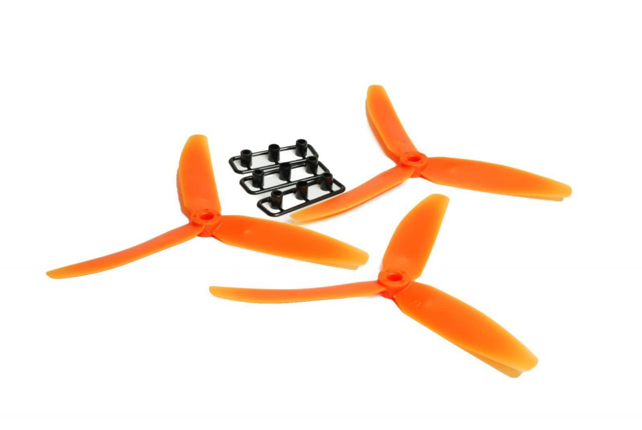 3x 5x3 3-Blatt Propeller Luftschraube Quadrocopter Links in Orange 5030