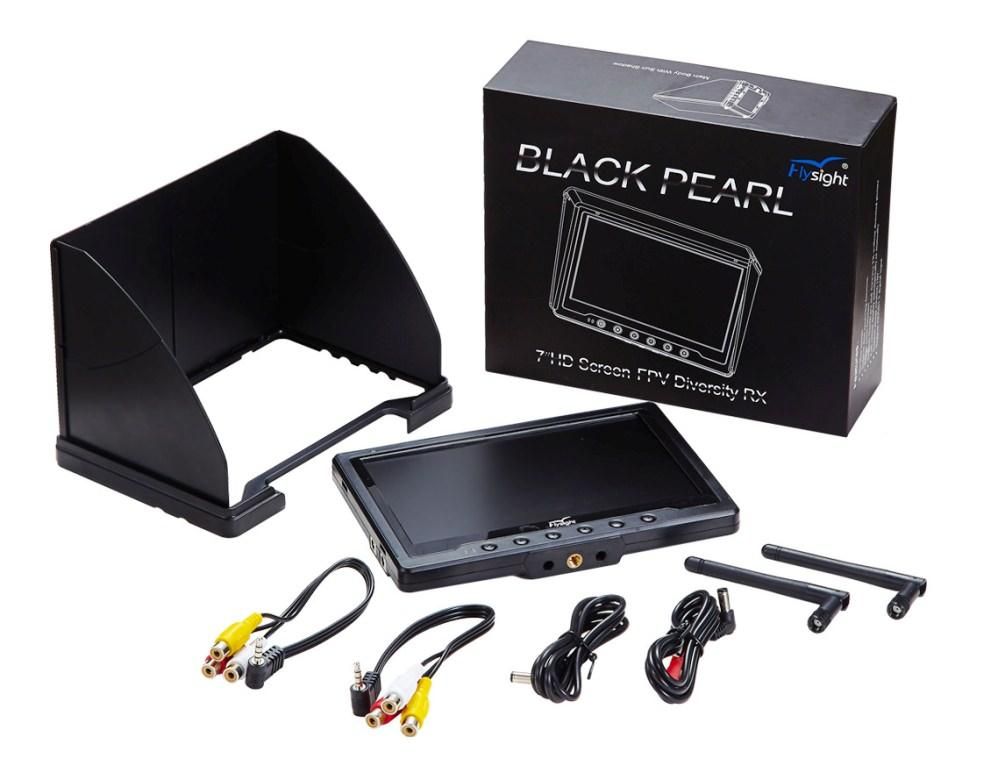 Black Pearl 7" 5,8Ghz Diversity Monitor mit Akku und Netzteil F-Band