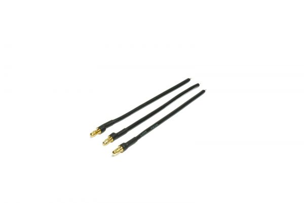 3,5mm Goldstecker mit 10 cm 16AWG Kabel Goldkontakte 3 Stück