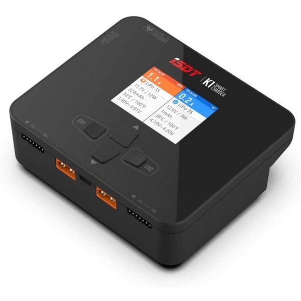iSDT SMART CHARGER K1 DUO - 100/250W, 10A, 2x6S Lipo, integr. Netzteil