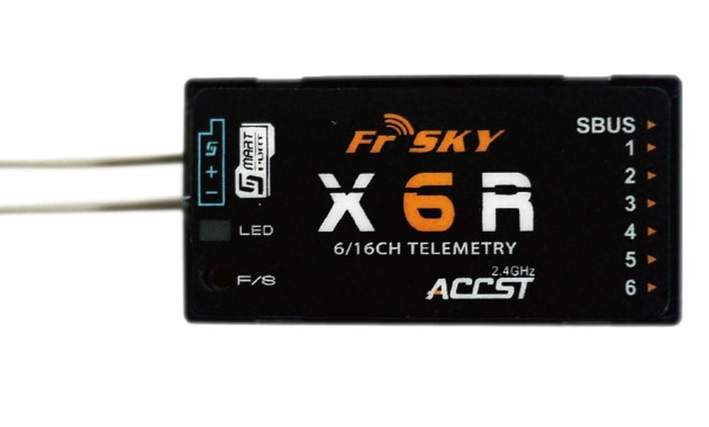 FrSky X6R -148 6 Kanal 2,4 GHz ACCST Empfänger mit Standard Antenne EU LBT 2016