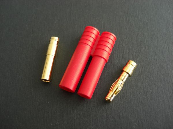 1x 4mm Goldstecker verpolsicher für Turnigy Zippy LiPo