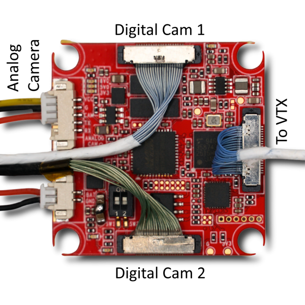 HDZero Analog/HDZero Adapter, CVBS-NTSC zu MIPI, 3-zu-1 Kamera-Switcher