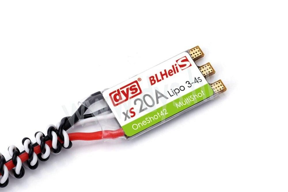 DYS XS20A Multicopter Brushless Regler 20A 3S - 4S 4,5g OPTO BLHeli S