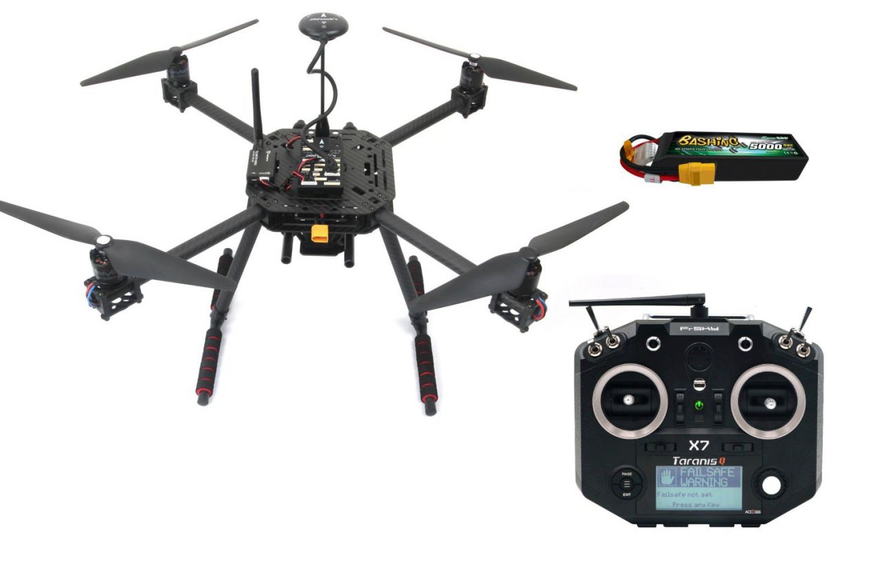 Holybro X500 CFK Quadcopter RTF Set mit Pixhawk 4 + Frsky Q X7