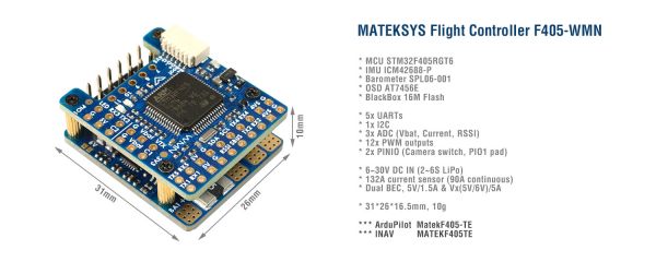 Matek F405-WMN Flightcontroller F405 Ardupilot, INAV,