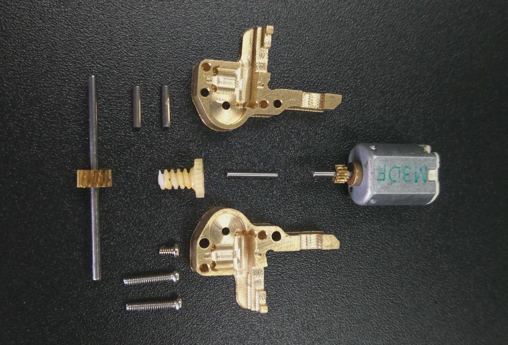 Mikrogetriebe DIY aus Messing CNC gefräst für 1:87 RC Modelle