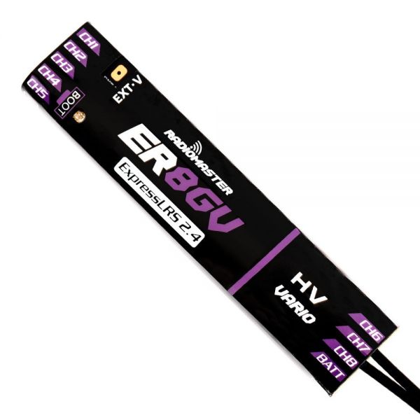RadioMaster ER8GV ELRS Empfänger 8 Kanal PWM mit Vario 2,4 GHz