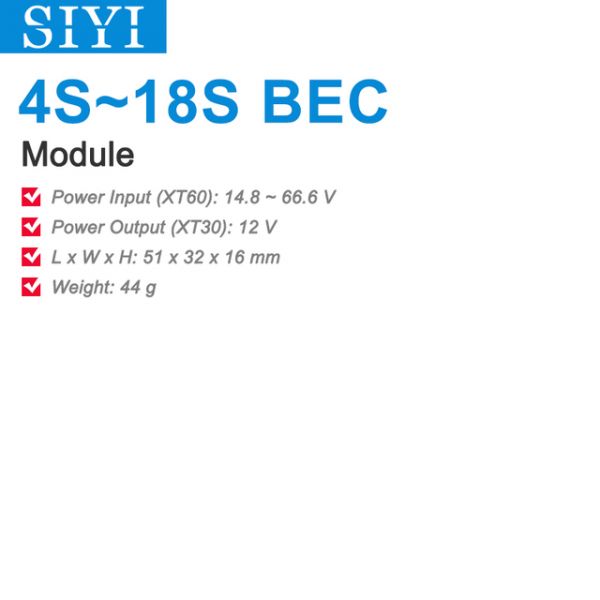 SIYI 4S-18S BEC Modul für HM30