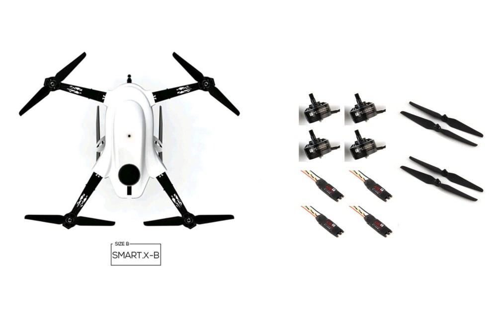 T-Drones Smart X Quadrocopter 360mm FPV + T-Motor Air Gear 200 + Haube