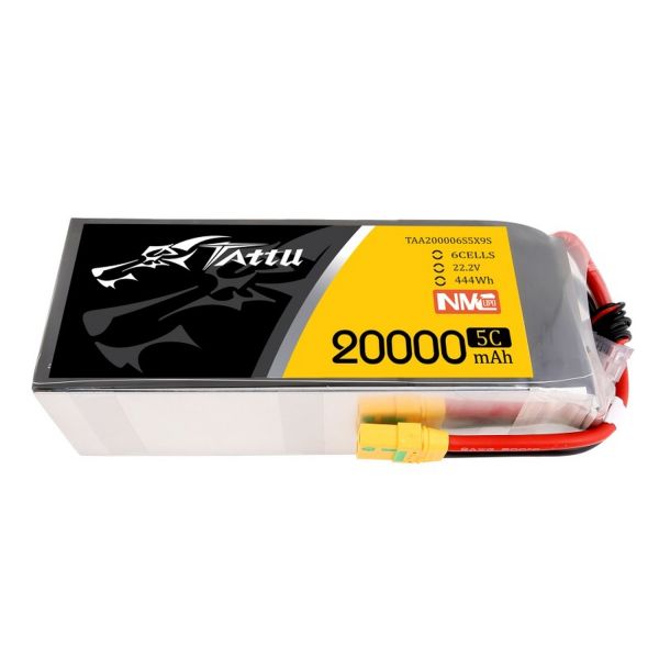 Tattu 20000mAh 22.2V 5C 6S1P NMC Lipo Battery Pack mit XT90