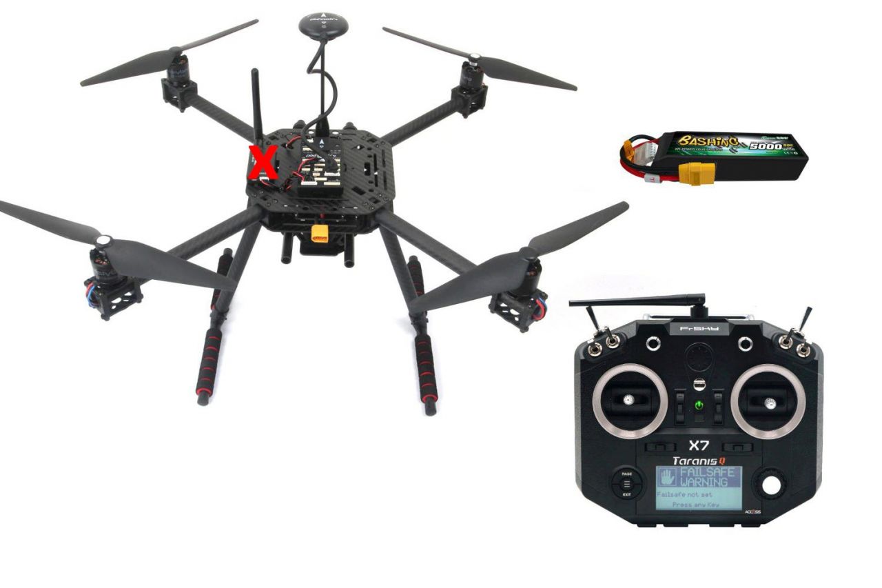 Holybro X500 CFK Quadcopter RTF Set mit Pixhawk 4 + Frsky Q X7 - V2021